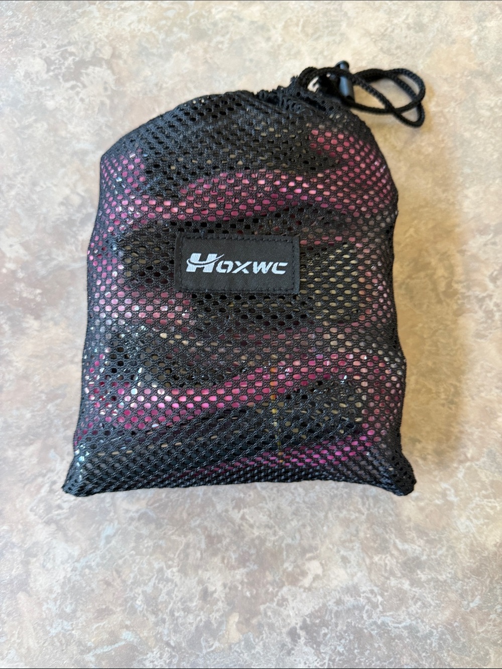 Pink and Black Resistance Bands with Carrying Pouch
